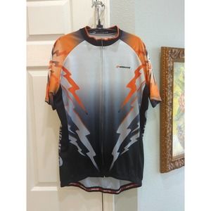 Sponeed Cycling Jersey Men Full Zip Multicolor Short Sleeve XXL